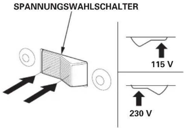 SPANNUNGSWAHLSCHALTER 115 V 230 V