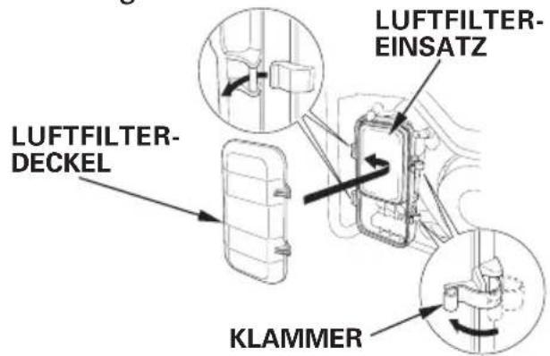 LUFTFILTER- DECKEL KLAAMMER LUFTFILTER- EINSATZ