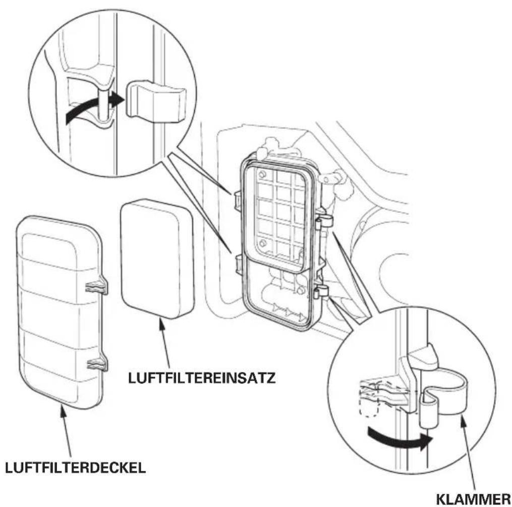 LUFTFILTERDECKEL LUFTFILTEREINSATZ KLAMMER