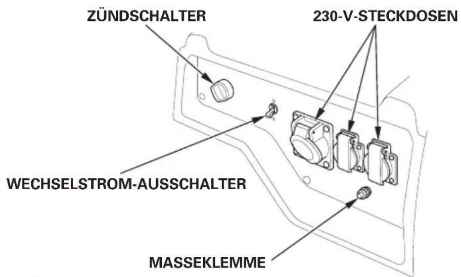 ZÜNDSCHALTER 230-V-STECKDOSEN WECHSELSTROM-AUSSCHALTER MASSEKLEMME