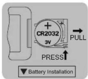 CR2032 3V PULL PRESS Battery Installation