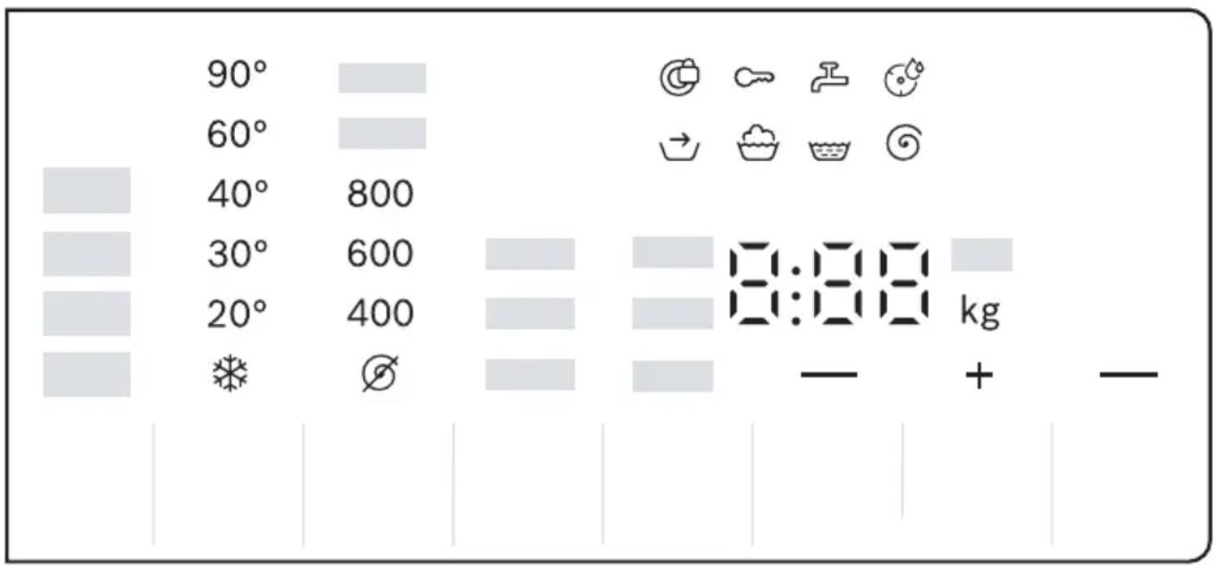 BOSCH WGG14409GR - Οθόνη ενδείξεων - 1