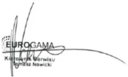EUROGAMA Kierownik Gerwisu Tomasz Nowicki