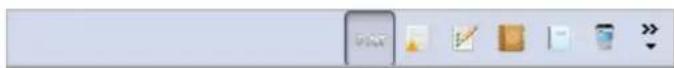 Screenshot of a software toolbar with icons for file operations, editing, and navigation