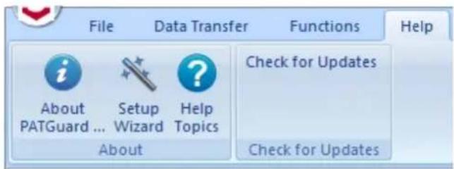 File Data Transfer Functions Help i Setup Help About Wizard Topics Check for Updates Check for Updates