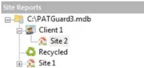 Site Reports C:\PATGuard3.mdb Client 1 Site 2 Recycled Site 1