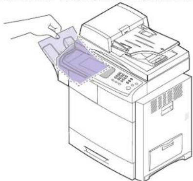 SAMSUNG CLX-8385 - Papierstau im Innern des Finishers, Papierstau am Finisher-Ausgang - 5