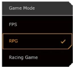 Game Mode FPS RPG ✓ Racing Game