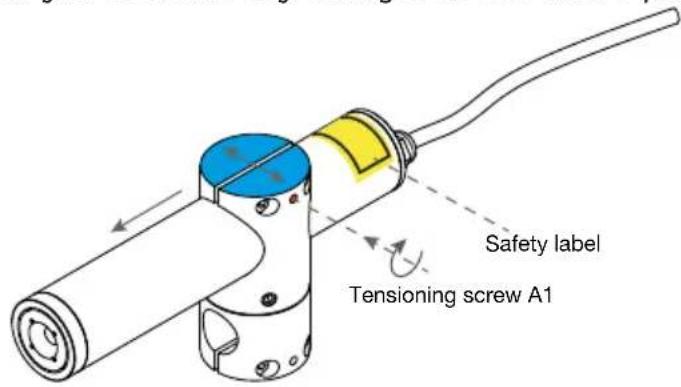 Safety label Tensioning screw A1