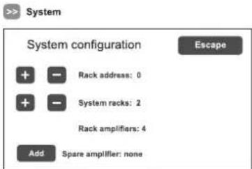 FBT VAIE 6500 - set> RACK CONFIG. Confi gurazione sistema - 2