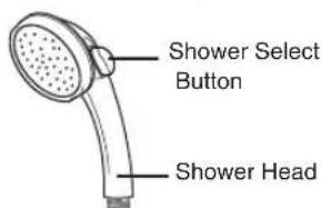 Shower Select Button Shower Head