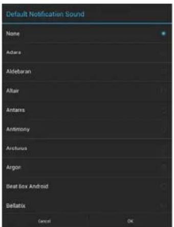 Default Notification Sound None Adara Aldebaran Altar Antares Antimony Arshurus Argon Beat Box Android Bellatrix Cancel OK