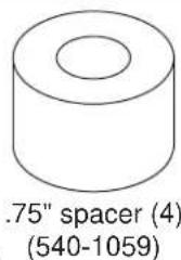 .75" spacer (4) (540-1059)
