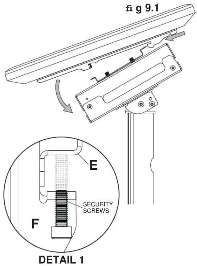 fi g 9.1 DETAIL 1 E F SECURITY SCREWS