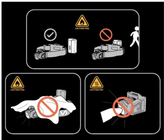 CAUTION FIRE CAUTION FIRE CAUTION HOT