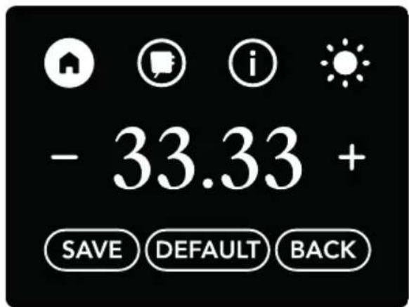 - 33.33 + SAVE DEFAULT BACK