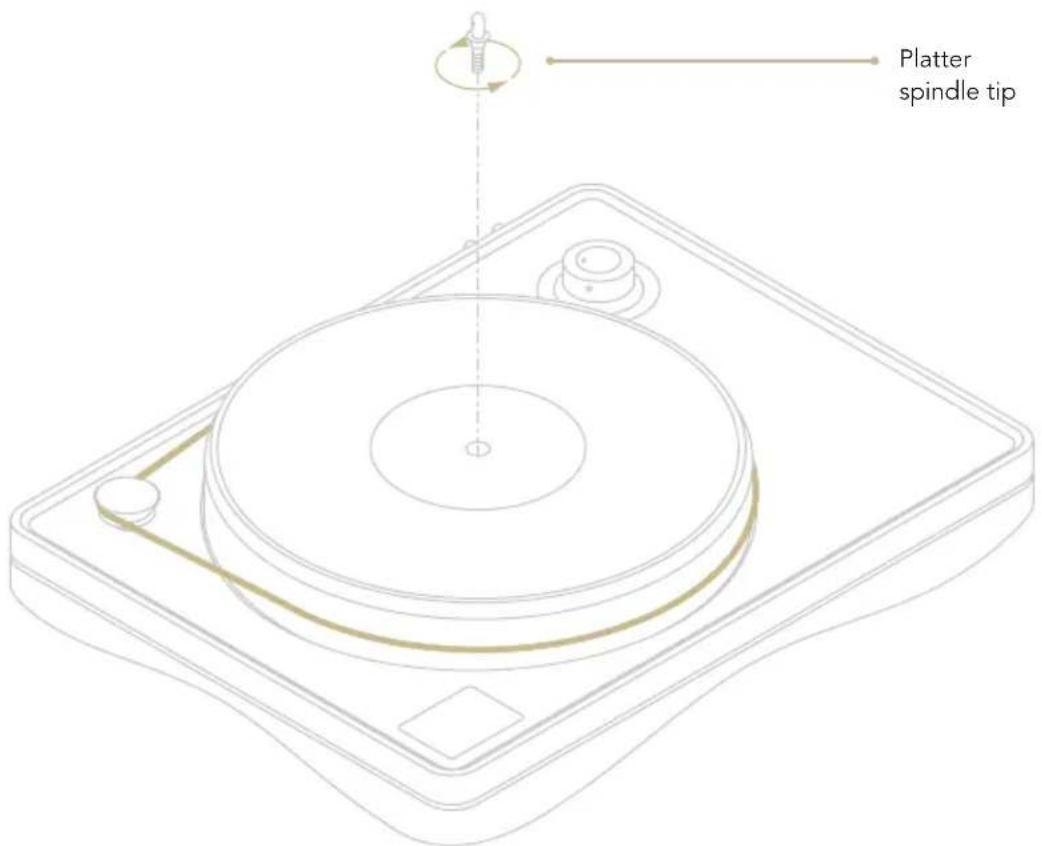 Platter spindle tip
