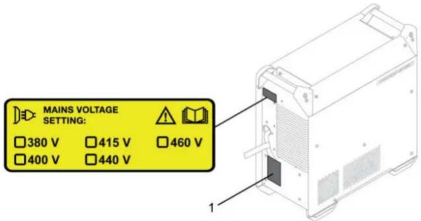 MAINS VOLTAGE SETTING: 380 V 415 V 460 V 400 V 440 V 1