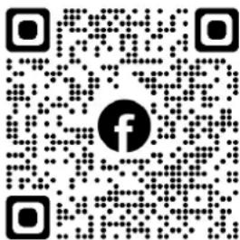QR code with central Facebook logo, likely linking to a digital resource or website