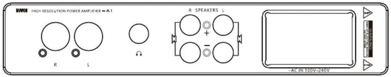HIGH RESOLUTION POWER AMPLIFIER = A.1 R SPEAKERS L -AC IN 100V-240V