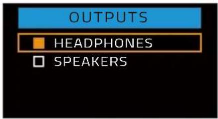 OUTPUTS HEADPHONES SPEAKERS