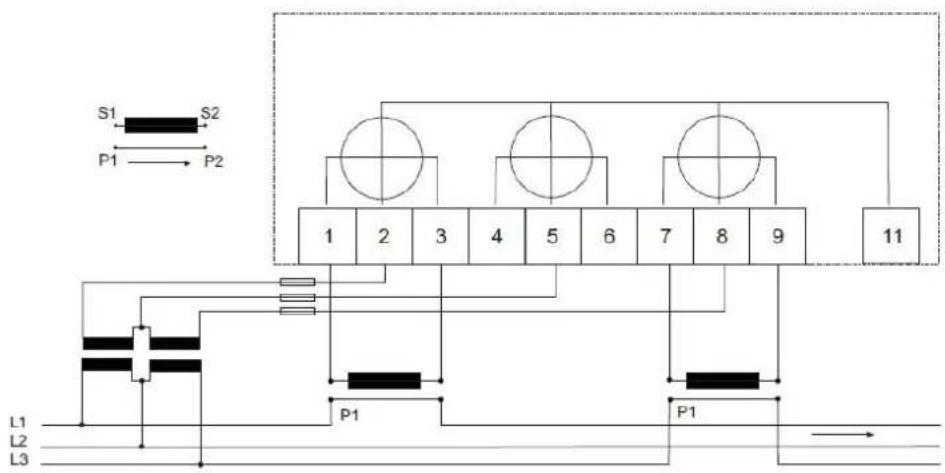 Janitza Energy Meter - Anschluss mit 3 Adern - 1