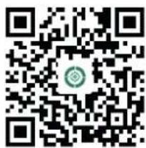 QR code with a green circular logo in the center, likely linking to a digital resource or website.
