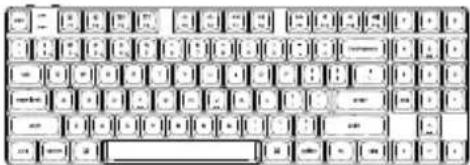 Image of a standard keyboard layout with standard numeric keypad and control buttons