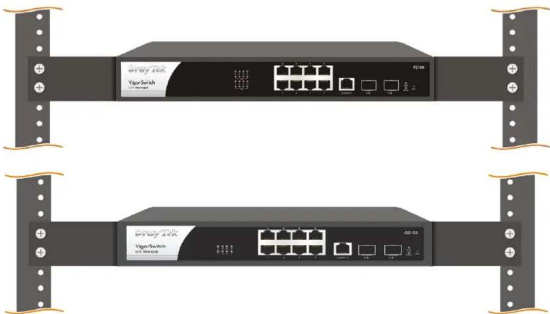 Draytek VigorSwitch G2100 - I-2-2 Rack-Mounted Installation - 2