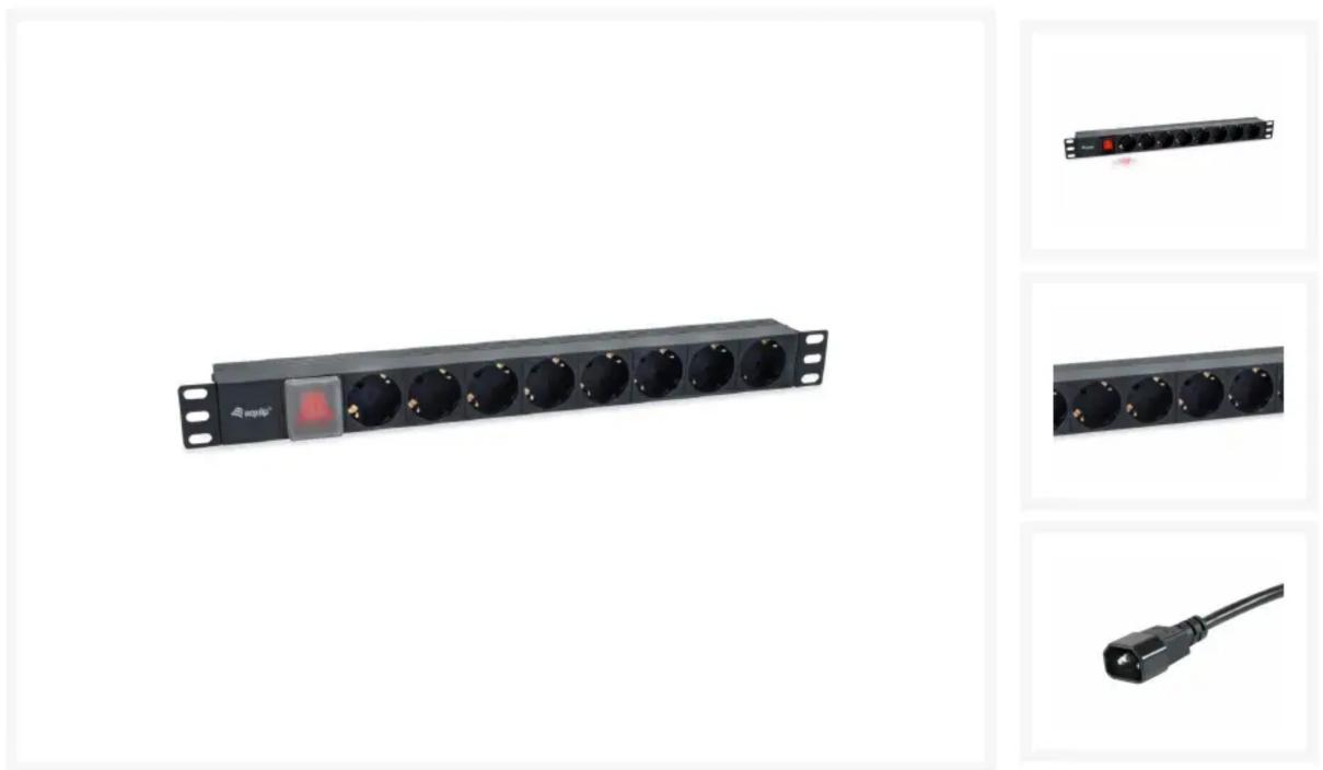 Equip 333286 - 8-Fach Deutsche Steckdosenleiste - 1