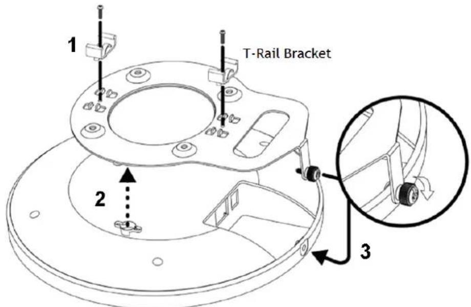 1 T-Rail Bracket 2 3