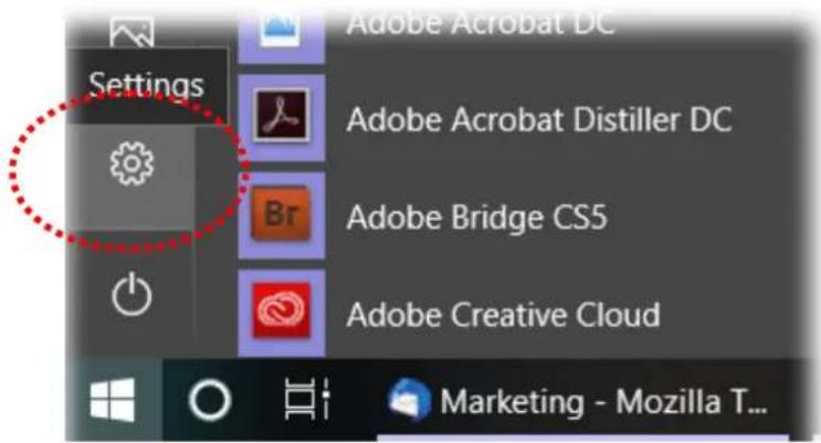 Settings Adobe Acrobat DC Adobe Acrobat Distiller DC Br Adobe Bridge CS5 Adobe Creative Cloud Marketing - Mozilla T...