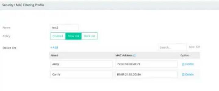 Draytek VigorAP 1062C - IV-1-1 Clients List - 4