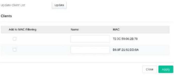 Draytek VigorAP 1062C - IV-1-1 Clients List - 3