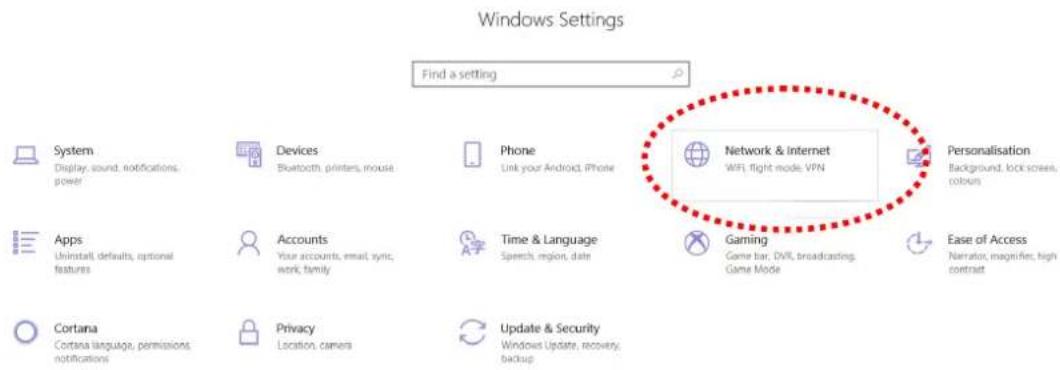 Windows Settings Find a setting System Display, sound, notifications, power Devices Bluetooth, printers, mouse Phone Link your Android, iPhone Network & Internet WIFI, flight mode, VPN Personalisation Background, lock screen, colours Apps Uninstall, defaults, optional features Accounts Your accounts, email, sync, work, family Time & Language Speech, region, date Gaming Game bar, DVR, broadcasting, Game Mode Ease of Access Narrator, magnifies, high contrast Cortana Cortana language, permissions, notifications Privacy Location, camera Update & Security Windows Update, recovery, backup