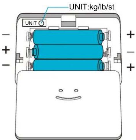 UNIT:kg/lb/st UNIT - + - + - +