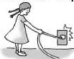 MITSUBISHI MR-EX574X - Do not pull the cord when unplugging the power plug. - 1