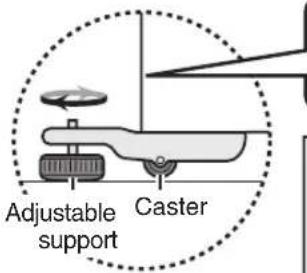 Adjustable support Caster