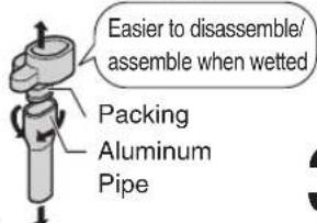 Easier to disassemble/ assemble when wetted Packing Aluminum Pipe
