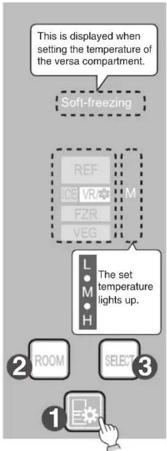 MITSUBISHI MR-EX574X - Change the temperature of each compartment - 1