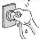 MITSUBISHI MR-EX574X - Do not plug in or out the power plug with wet hands. - 1