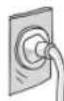 MITSUBISHI MR-EX574X - Insert the power plug with the cord facing down, and fully insert the prongs - 1
