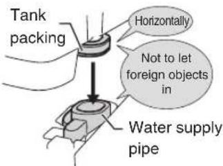 Tank packing Horizontally Not to let foreign objects in Water supply pipe