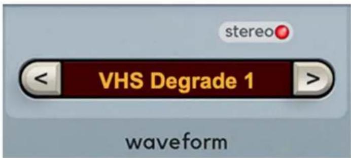 stereo VHS Degrade 1 waveform