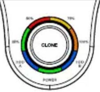 Fantec DS-X2U3-Glanz - LED Status in Cloning mode - 1