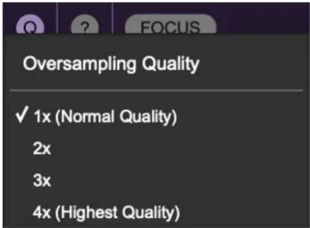 Oversampling Quality ✓ 1x (Normal Quality) 2x 3x 4x (Highest Quality)
