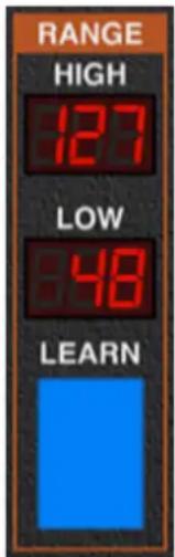 RANGE HIGH 127 LOW 48 LEARN