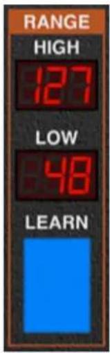 RANGE HIGH 127 LOW 48 LEARN