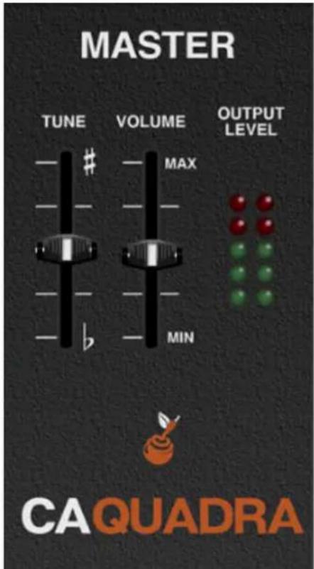 MASTER TUNE VOLUME OUTPUT LEVEL # MAX MIN CAQUADRA