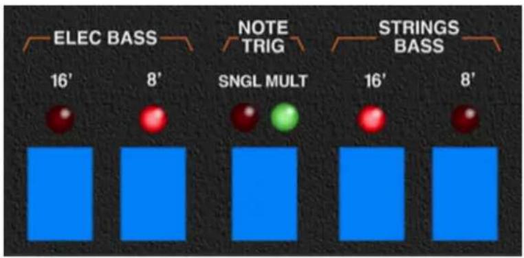 ELEC BASS 16' 8' NOTE TRIG SNGL MULT 16' 8' STRINGS BASS